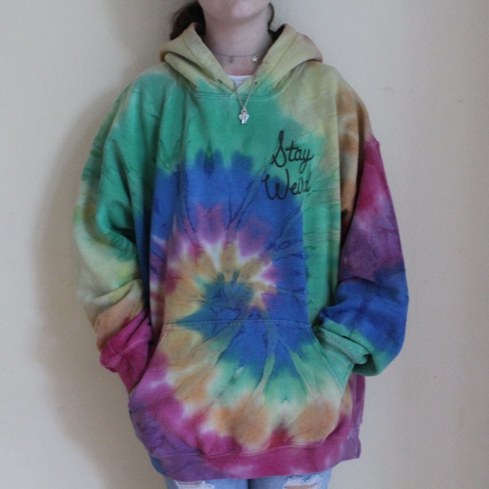 Tie Dye Stay Weird Hoodie